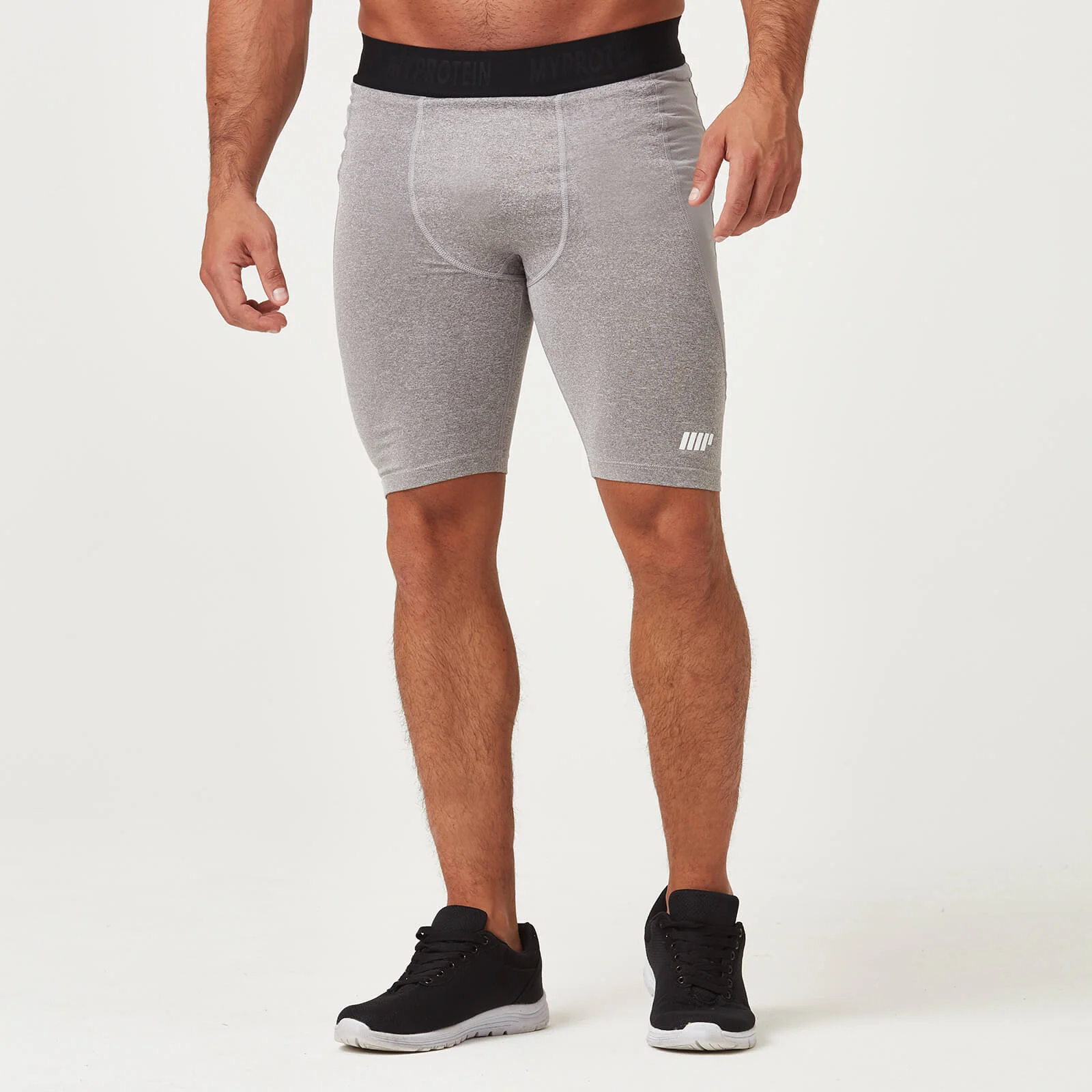 Charge Compression Shorts - S - Grey Marl Image 1