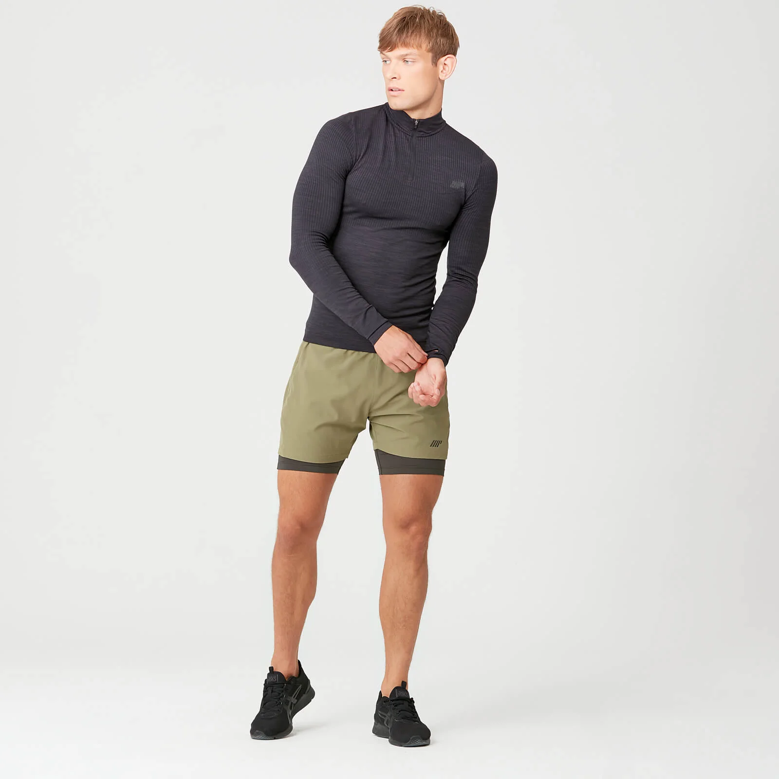 MP Men's Seamless 1/4 Zip Top - Slate - XS Image 1