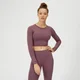 Power Long Sleeve Crop Top - Mauve