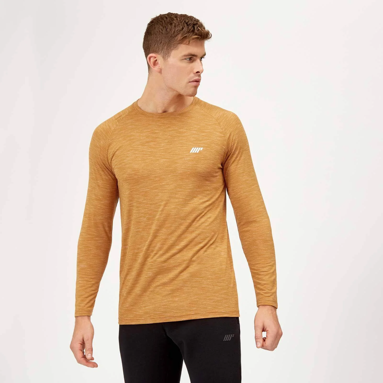 Performance Long Sleeve T-Shirt - Amber Marl - XS Image 1