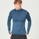 Seamless 1/4 Zip Top - Petrol Blue