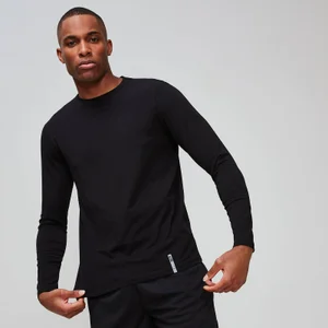 MP Men's Luxe Classic Long Sleeve Crew - Black - Size XS
