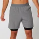 MP Men's Power Double-Layered Shorts - Grey