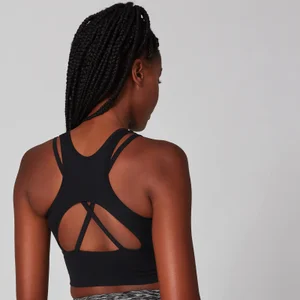 MP Women's Power Longline Sports Bra - Black - Size XXS