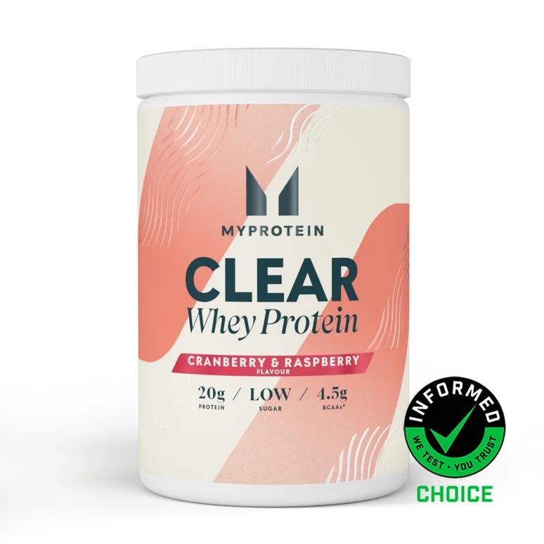 Clear Whey Protein Powder - 500g - 20servings - Cranberry & Raspberry