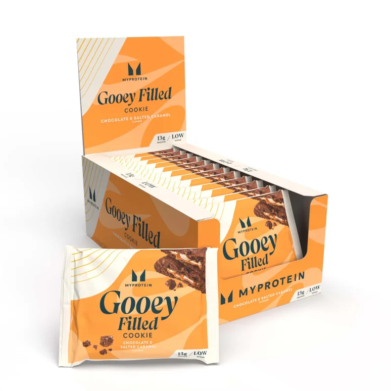 Baked Protein Cookie - 12 x 75g - Chocolate Salted Caramel (Gooey Filled)