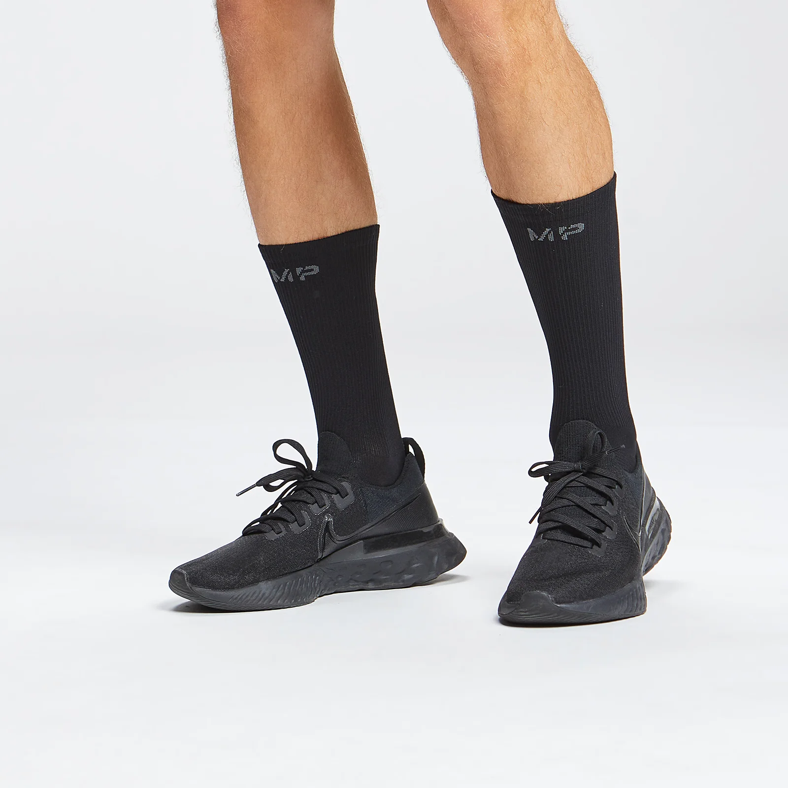 MP Unisex Agility Crew Socks - Black - UK 3-6 Image 1