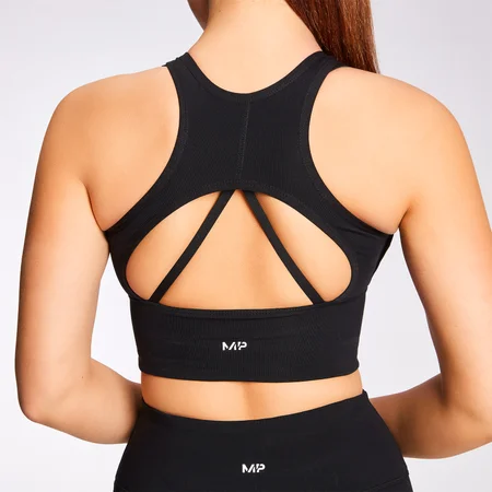 MP Women's Power Longline Sports Bra - Black