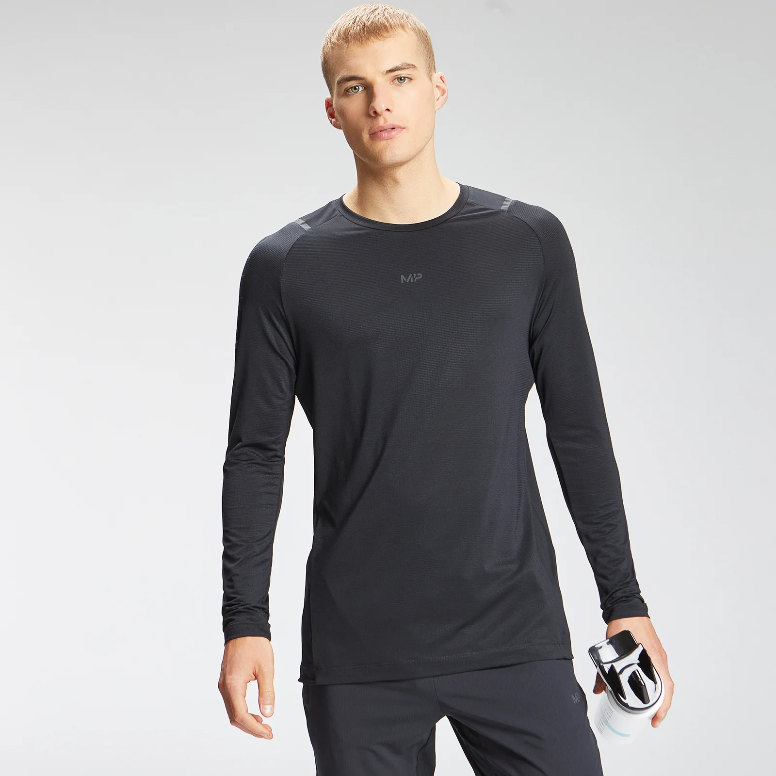 MP Men's Velocity Long Sleeve Top - Black - XXS Image 1