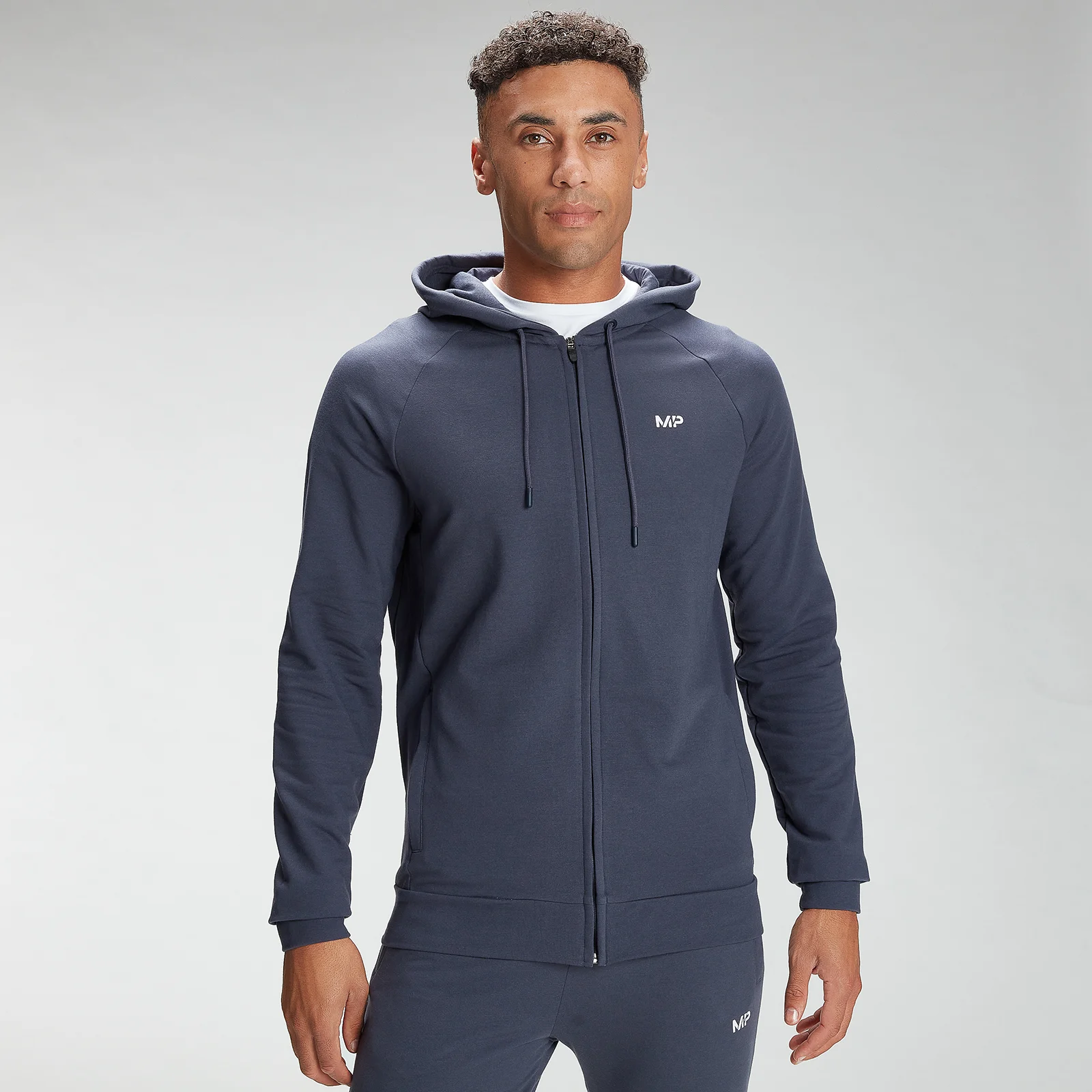 MP Men's Form Zip Up Hoodie - Graphite - XXS Image 1