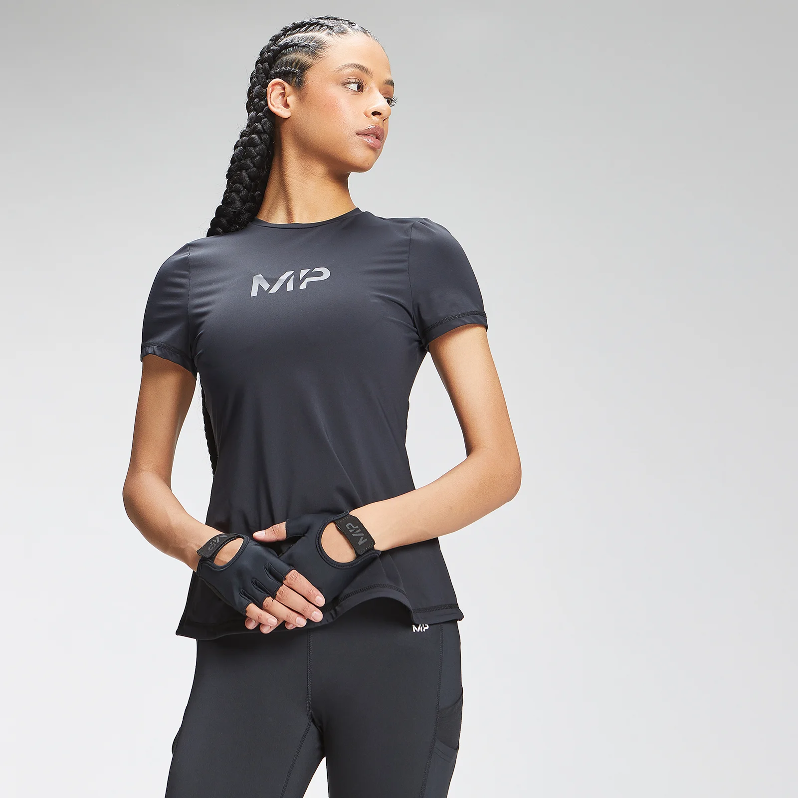 MP Women's Tempo Short Sleeve Top - Black - XXS Image 1