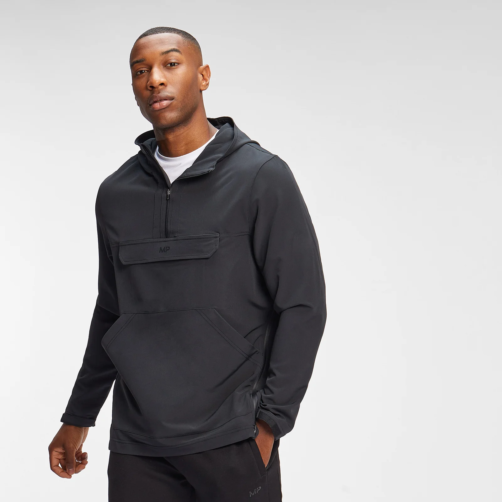 MP Men's Hooded Cagoule - Black - XXS Image 1