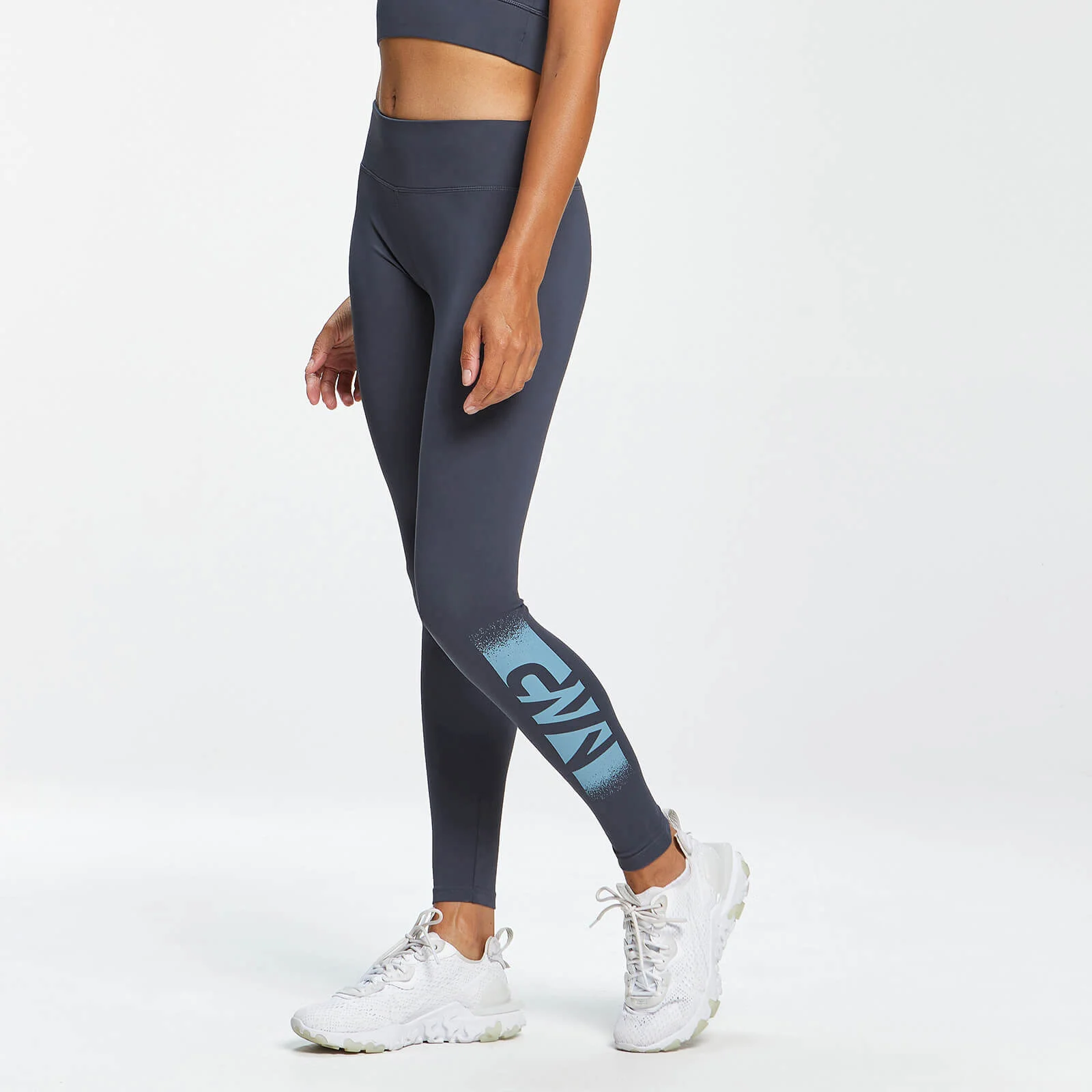 MP Women's Graffiti Graphic Training Leggings - Graphite - XXS Image 1