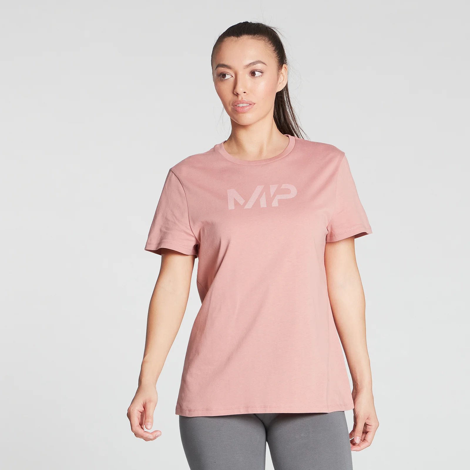 MP Women's Gradient Line Graphic T-Shirt - Washed Pink - XXS Image 1