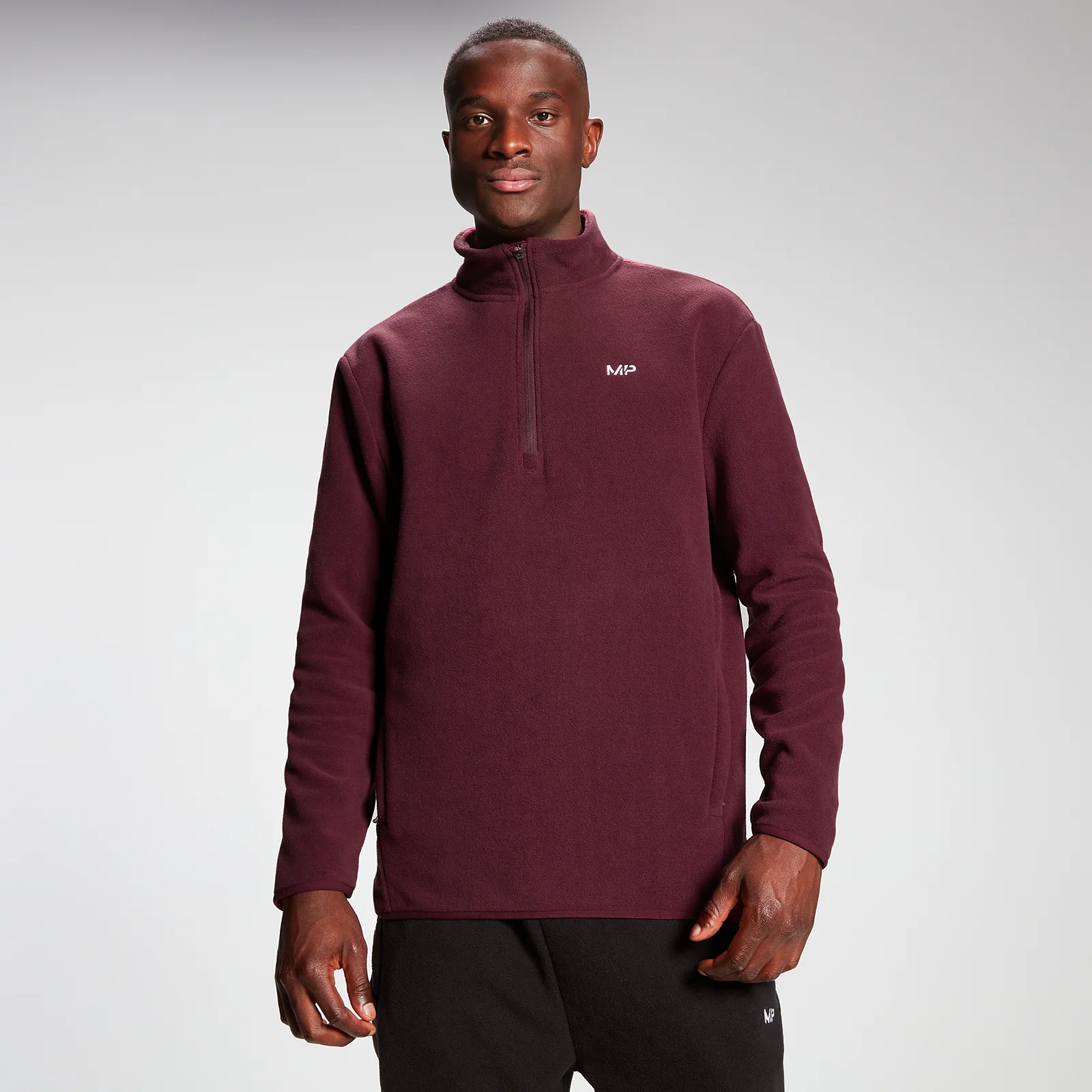 MP Men's Rest Day Fleece 1/4 Zip - Merlot - M Image 1