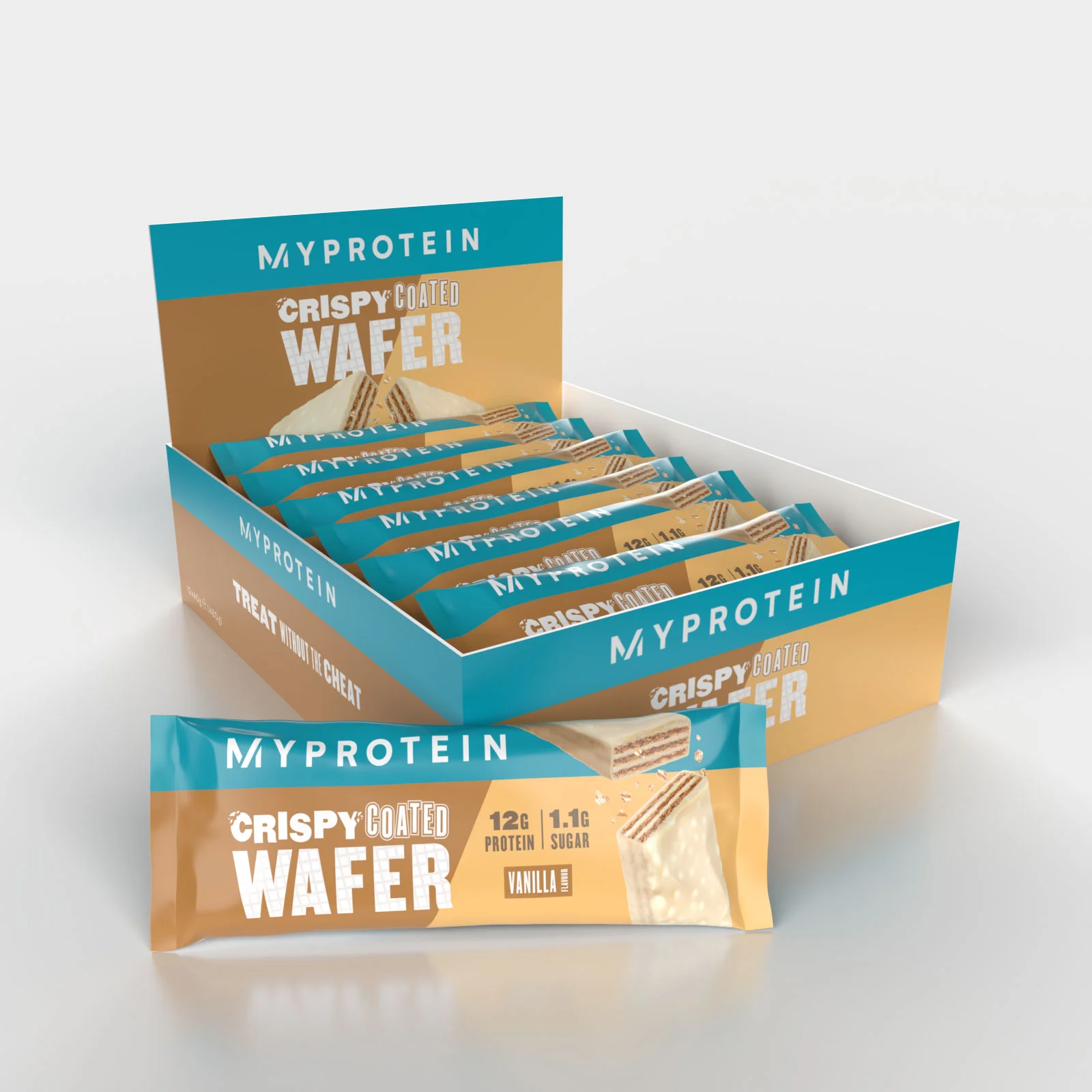 Crispy Coated Protein Wafer - 12x40g - Vanilla Image 1