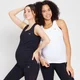 MP Women's Power Maternity Vest Multipack - Black/White