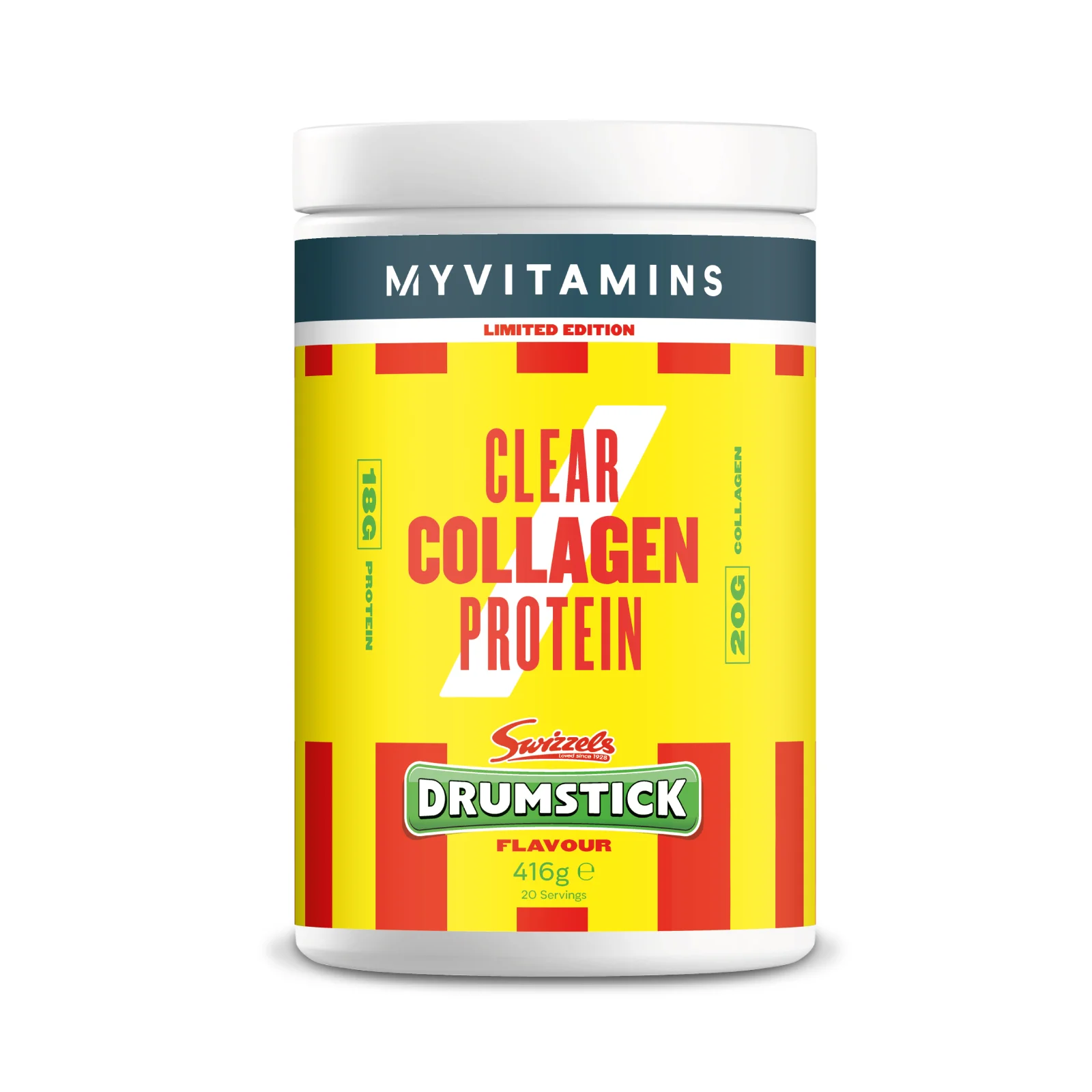 Clear Collagen — Drumstick (Swizzels) - 20servings - Refresher Image 1