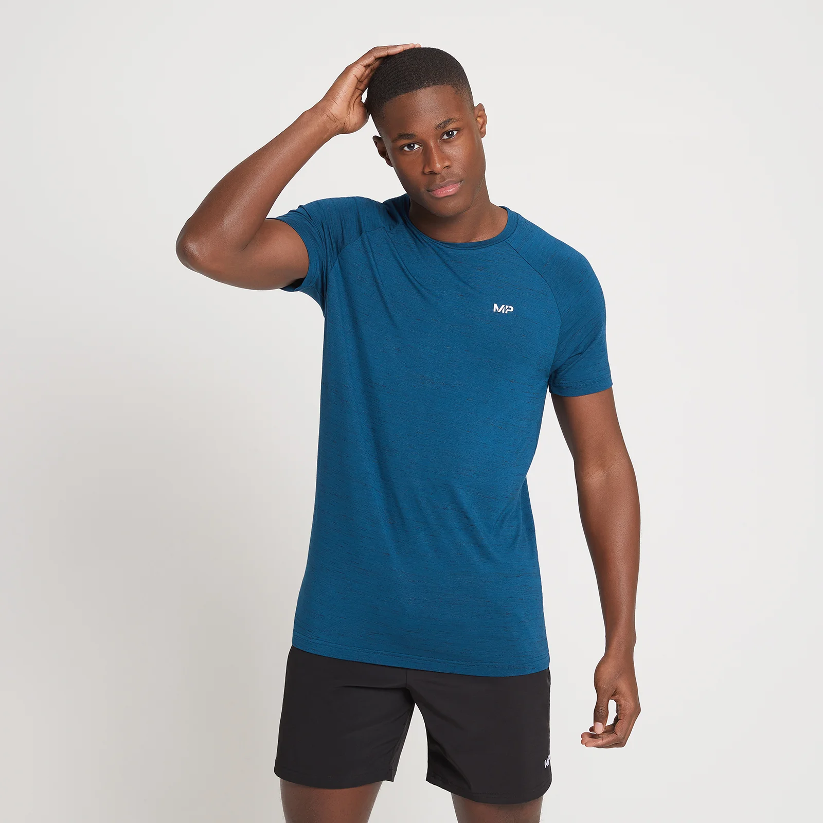 MP Men's Performance Short Sleeve T-Shirt - Poseidon Marl - XXS Image 1
