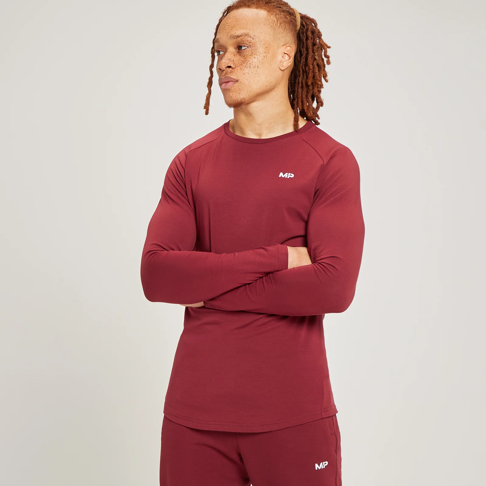 MP Men's Form Long Sleeve Top - Scarlet - XXS Image 1
