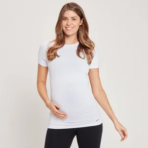 MP Women's Maternity Seamless Short Sleeve T-Shirt - White - Size XS