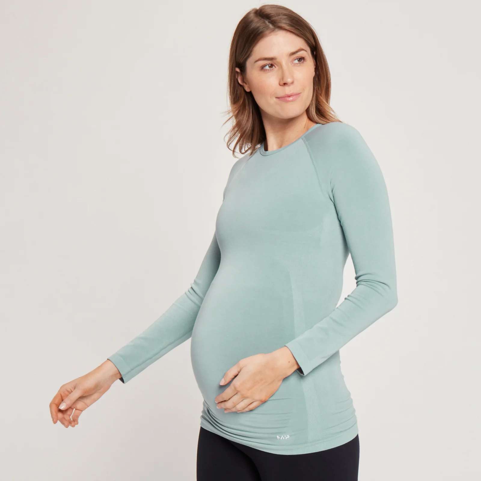 MP Women's Maternity Seamless Long Sleeve T-Shirt - Ice Blue - XS Image 1
