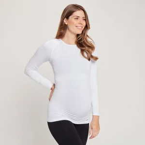 MP Women's Maternity Seamless Long Sleeve T-Shirt - White - Size XS