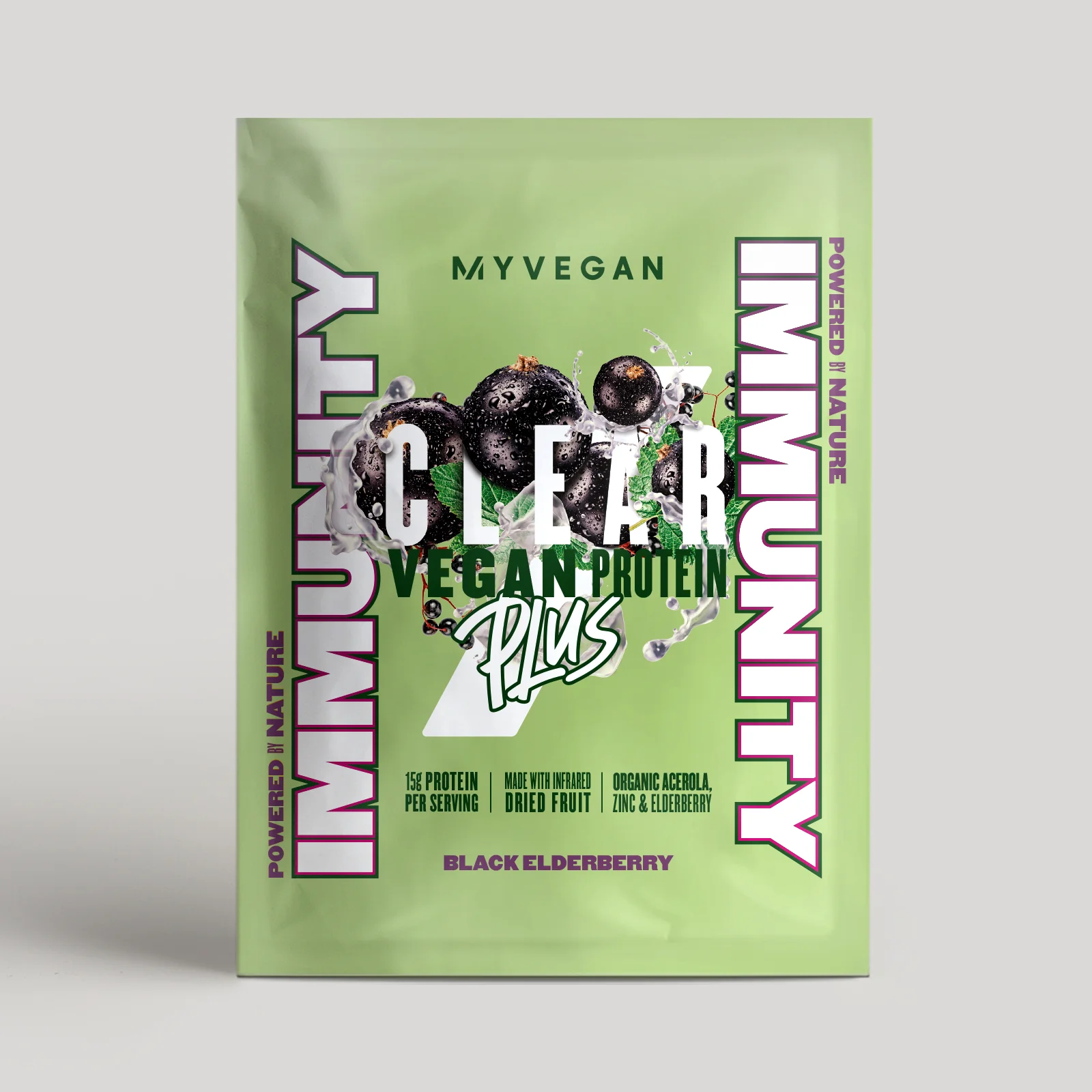 Clear Vegan Protein Plus - Immunity - Elderberry Image 1