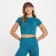 MP Women's Tempo Wave Seamless Crop Top - Teal Blue