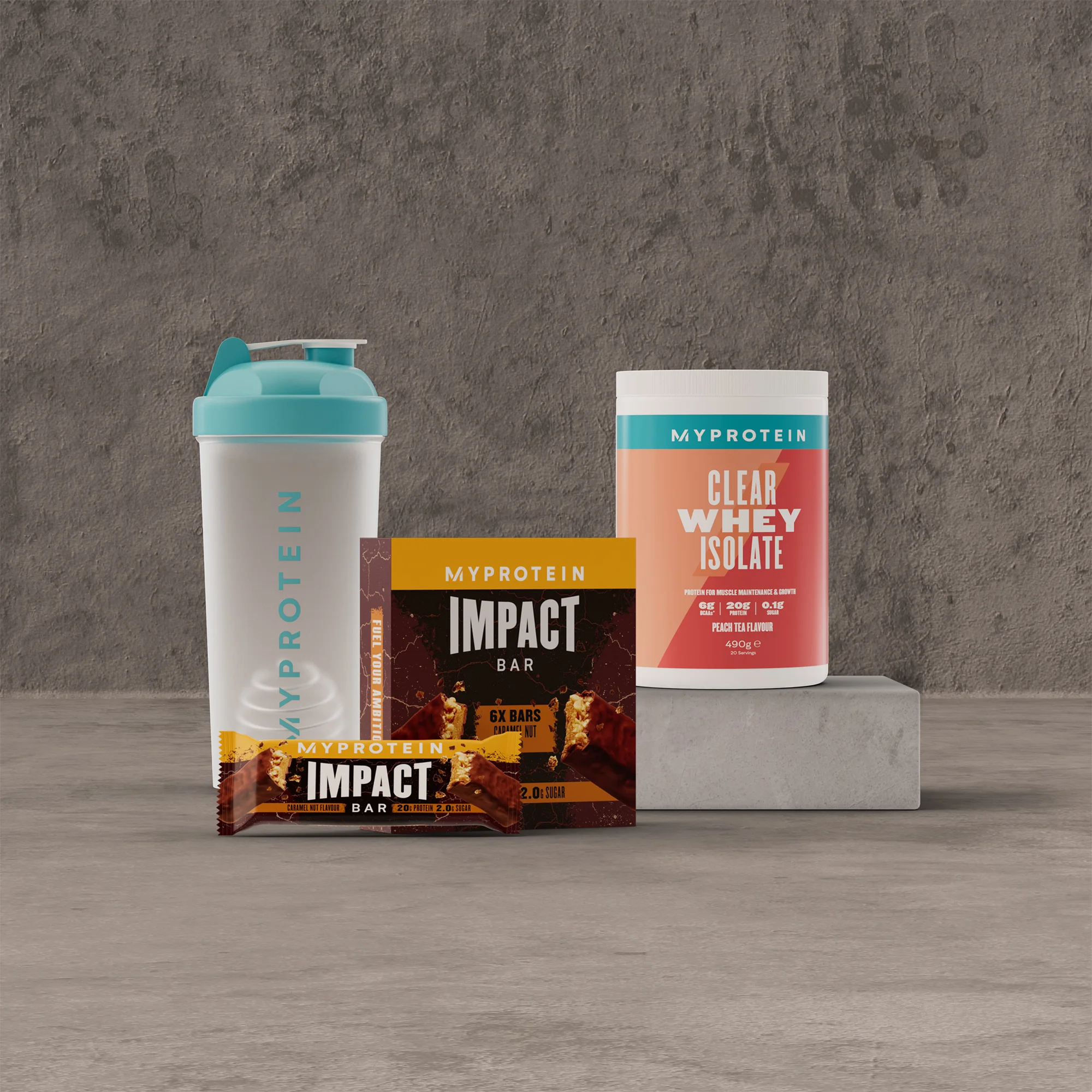 Clear Whey Starter Pack - Peanut Butter - Shaker - Orange Mango Image 1