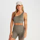 MP Women's Tempo Rib Seamless Asymmetric Bra - Deep Taupe