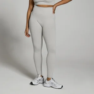 MP Women's Lifestyle Ribbed Leggings - Light Grey - Size M