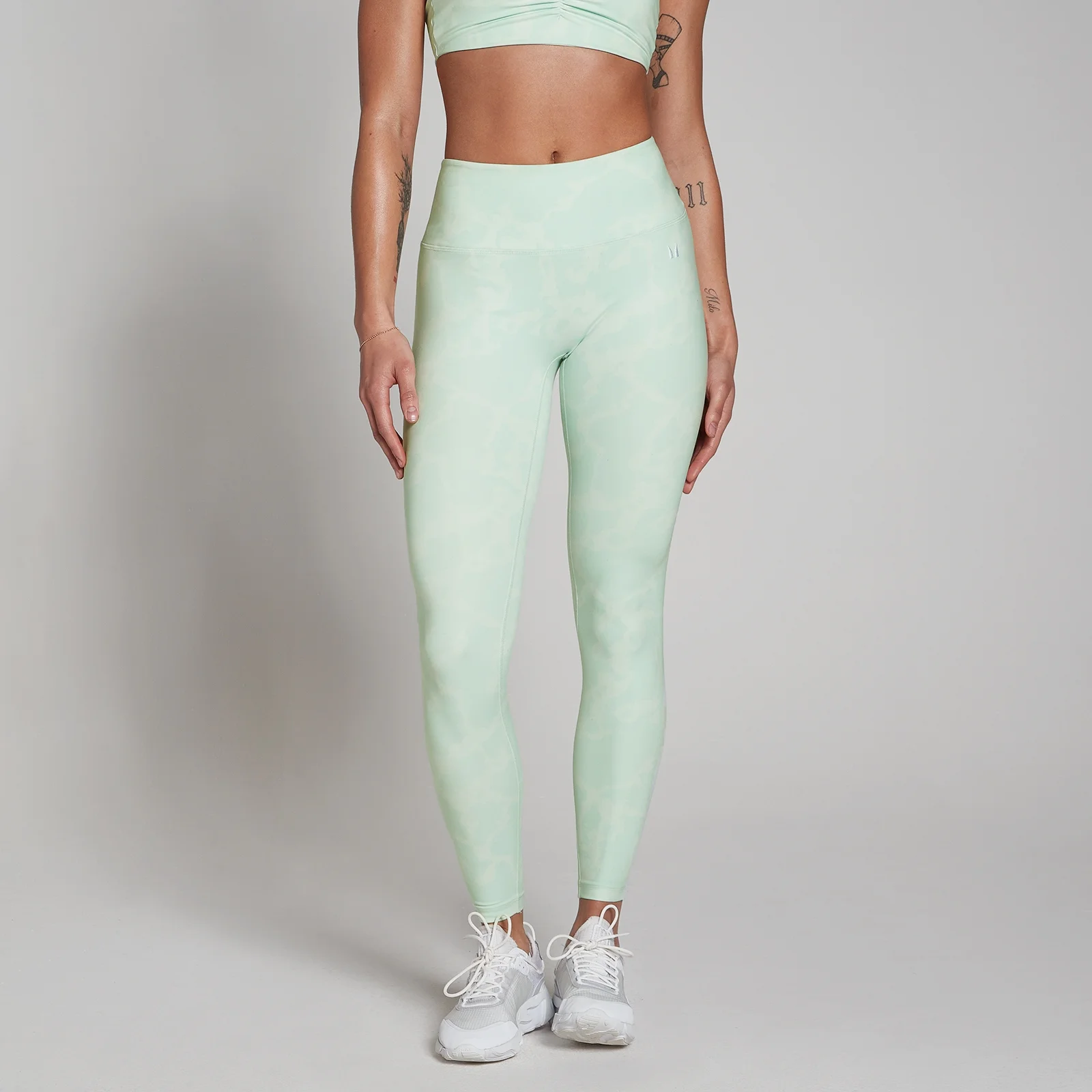 MP Women's Tempo Abstract Leggings - Soft Mint - XS Image 1