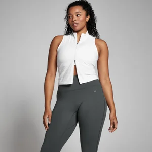 MP Women's Tempo Zip Through Vest - White - Size XS