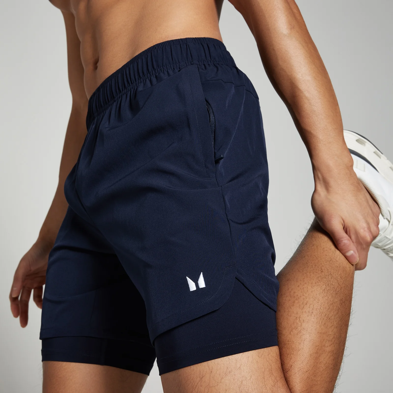 MP Men's 2-in-1 7" Training Shorts - Navy - XXXL Image 1