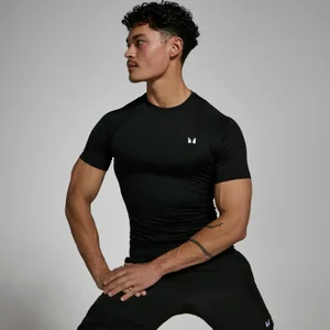 MP Men's Training Short Sleeve Baselayer - Black - Size XXS
