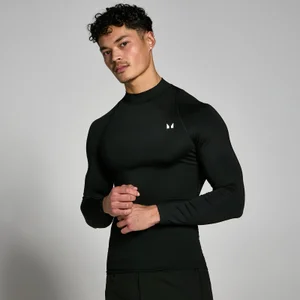 MP Men's Training High Neck Long Sleeve Baselayer - Black - Size XXS