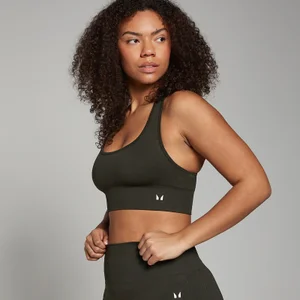MP Women's Shape Seamless Sports Bra - Forest Green - Size XS