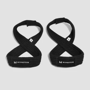 Myprotein Figure of 8 Lifting Straps - Black - Size S (< 6'')
