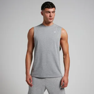 MP Men's Rest Day Drop Armhole Tank Top - Grey Marl - Size XXS