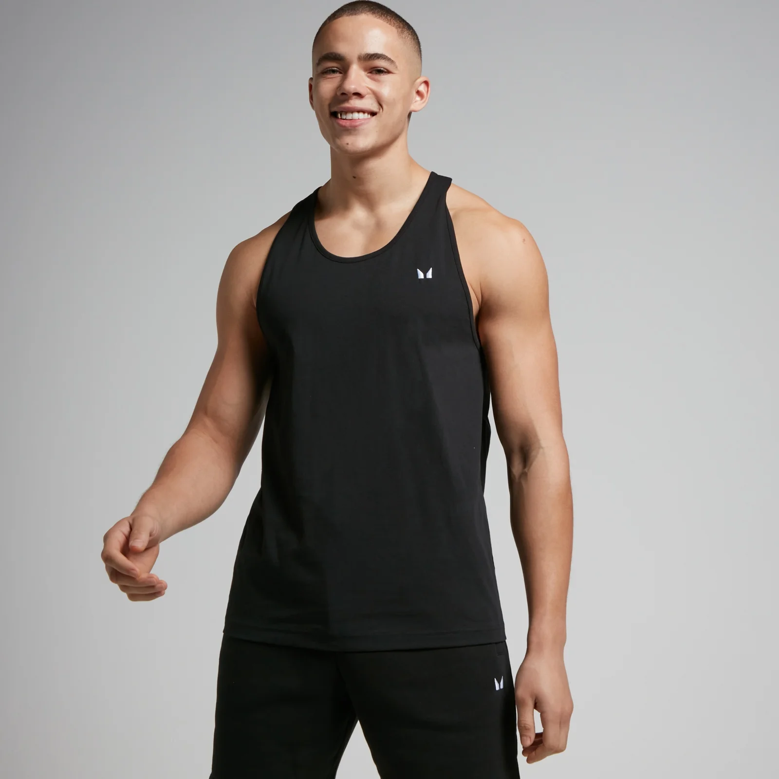 MP Men's Cotton Vest - Black - XXS Image 1