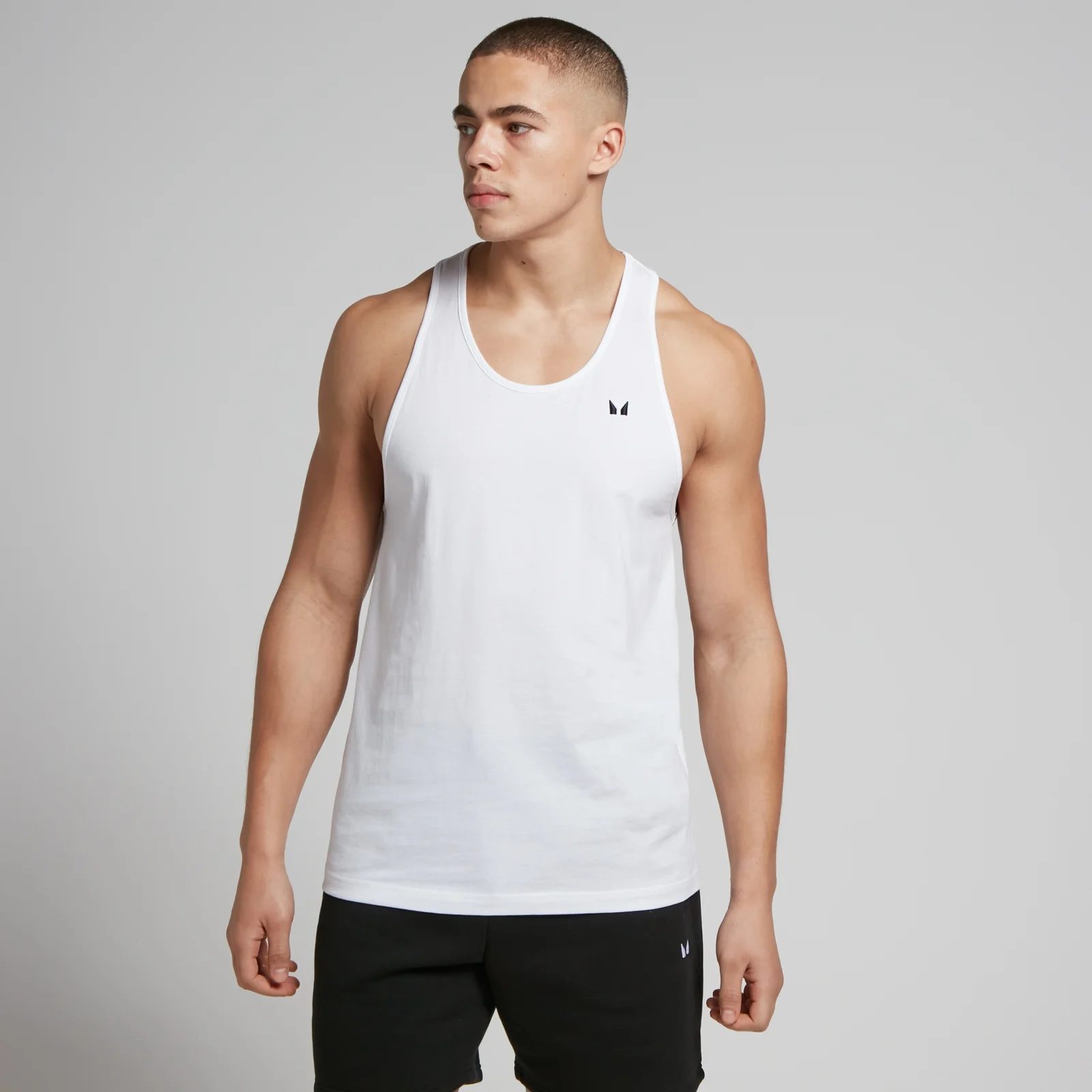 MP Men's Cotton Vest - White - S Image 1