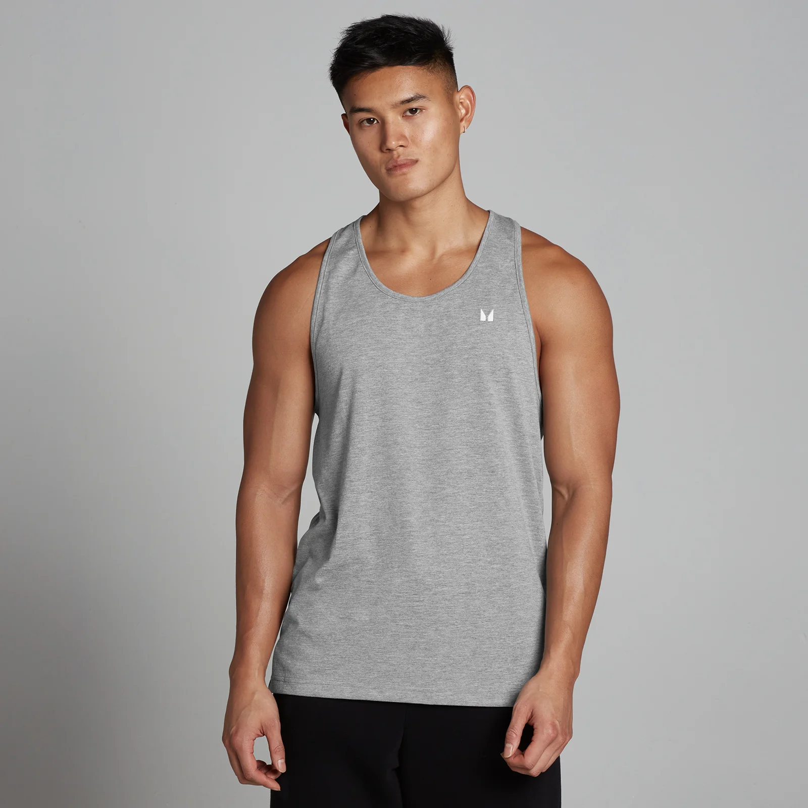 MP Men's Cotton Vest - Grey Marl - L Image 1