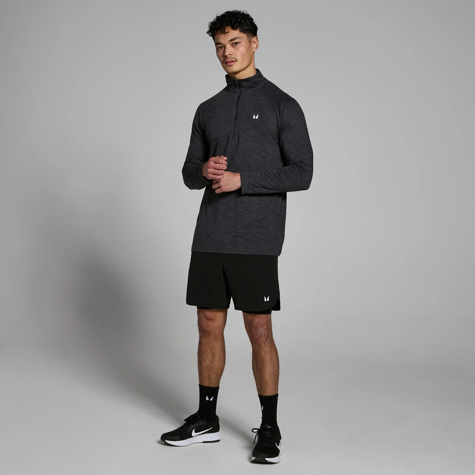 MP Men's Performance 1/4 Zip - Charcoal Marl - S Image 3
