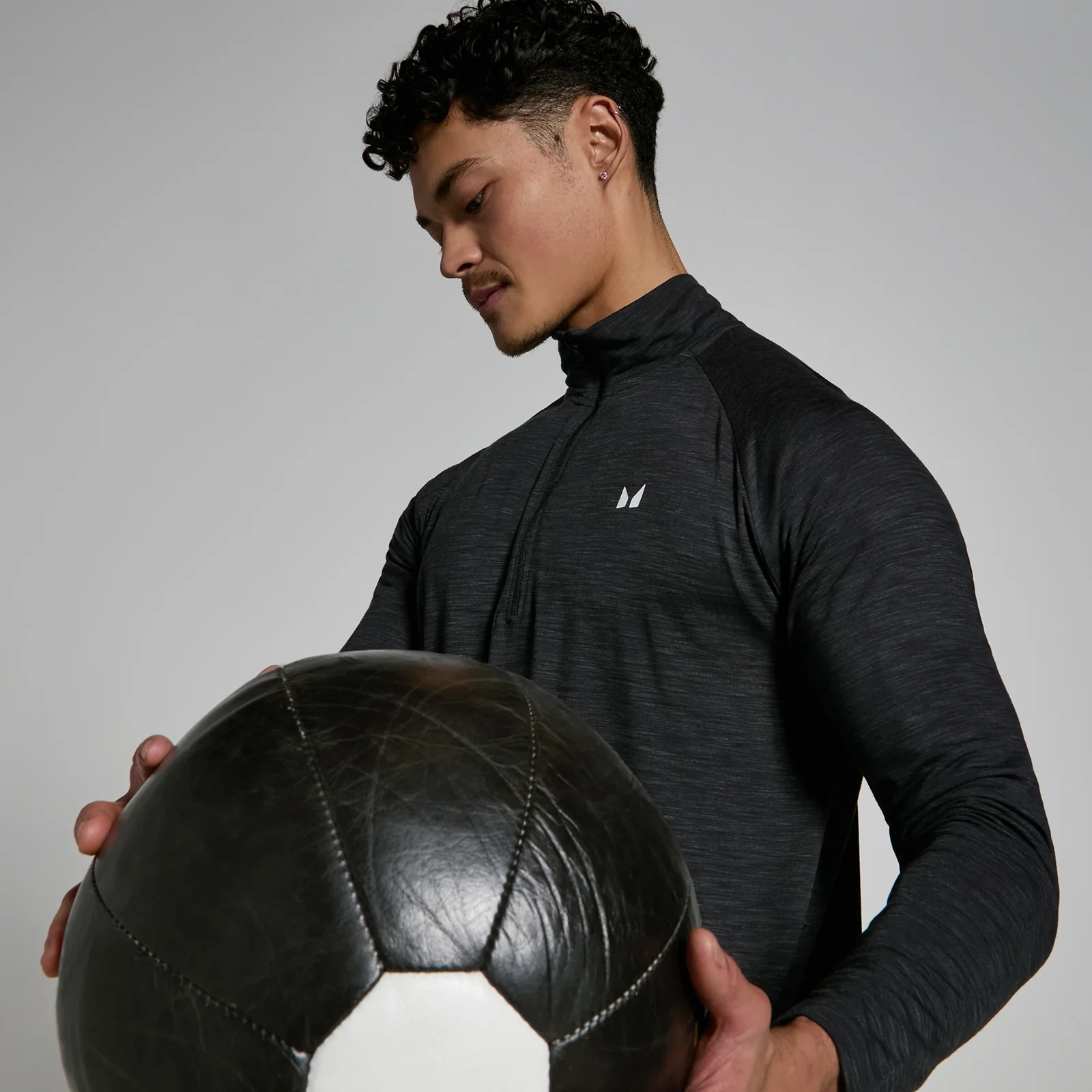 MP Men's Performance 1/4 Zip - Charcoal Marl - S Image 4