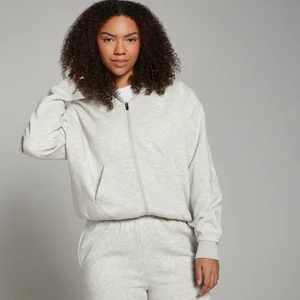 MP Women's Basics Zip Through Hoodie - Light Grey Marl - Size XXS