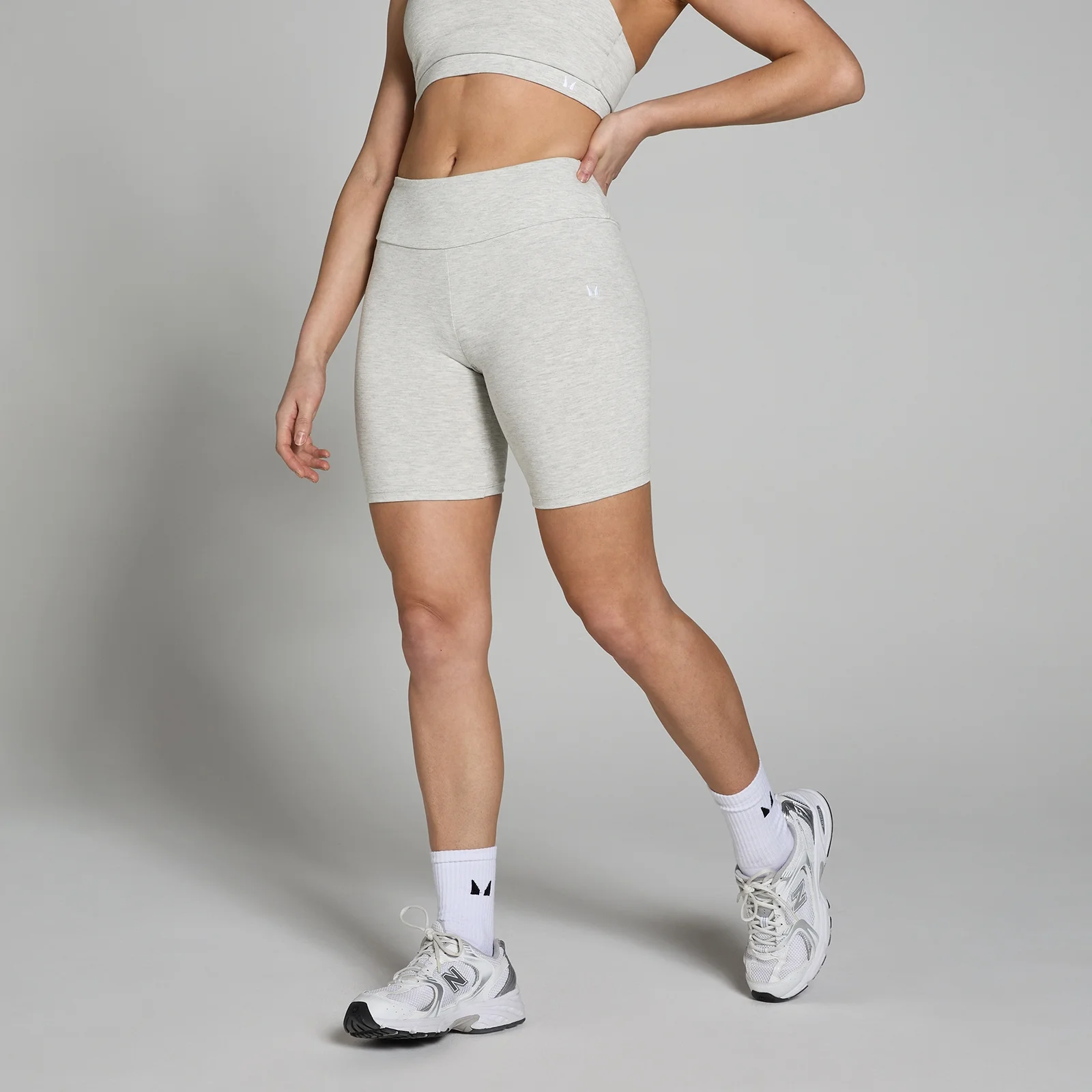 MP Women's Basics Cycling Shorts - Light Grey Marl - XS Image 1