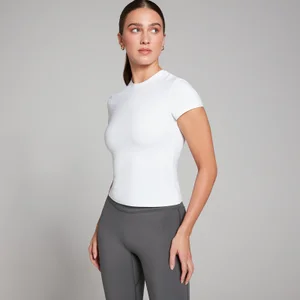 MP Women's Tempo Body Fit Short Sleeve T-Shirt - White - Size XXS