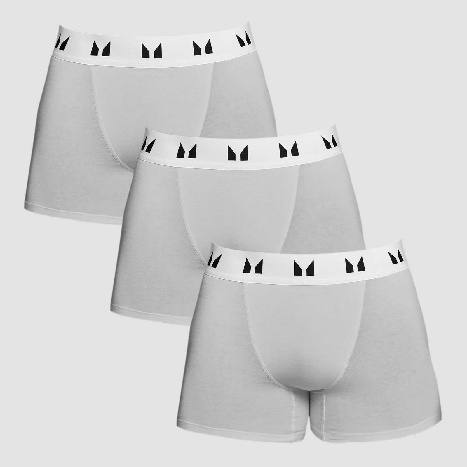 Men's Cotton Boxers (3 Pack) - Grey Marl/White - M Image 1