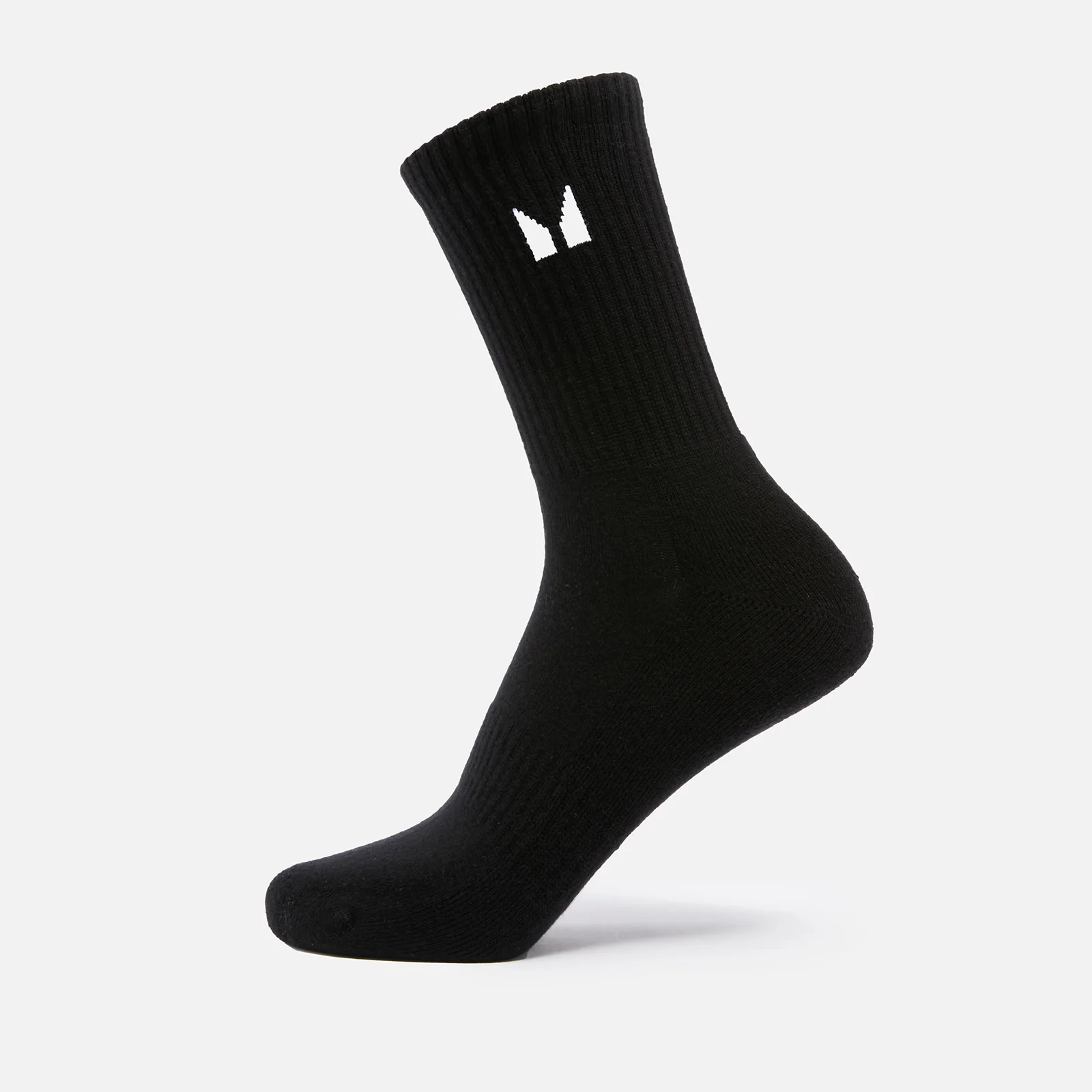 MP Unisex Crew Socks - Black - UK 2-5 Image 1
